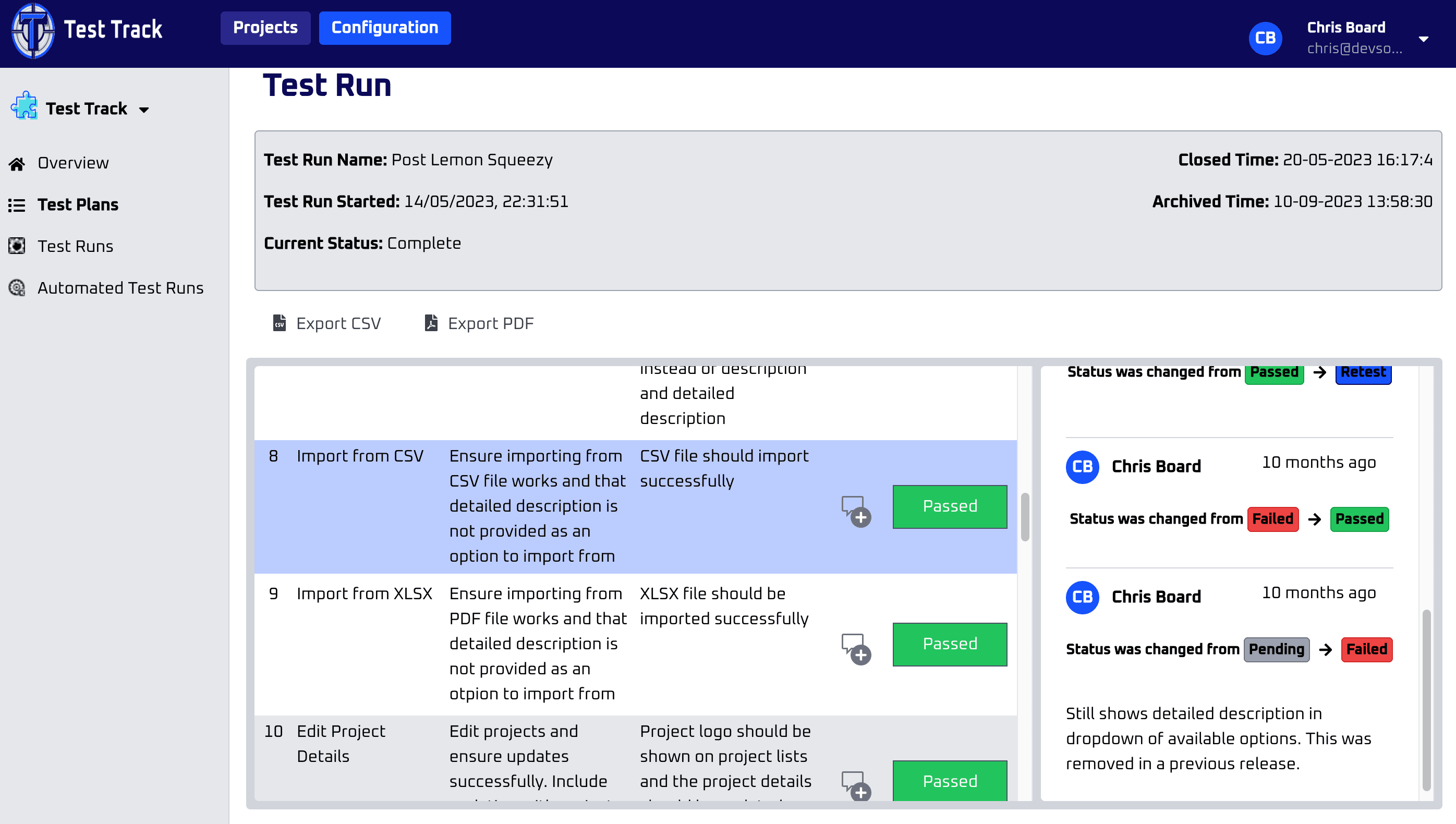 Complete Testing Audit Trail